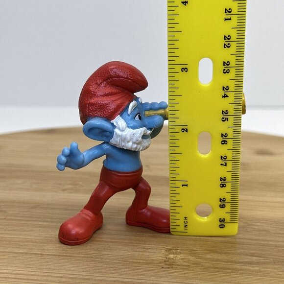 2011 PAPA SMURF TELESCOPE exclusive Peyo McDonald's Action Figure Toy 3” - Picture 5 of 5